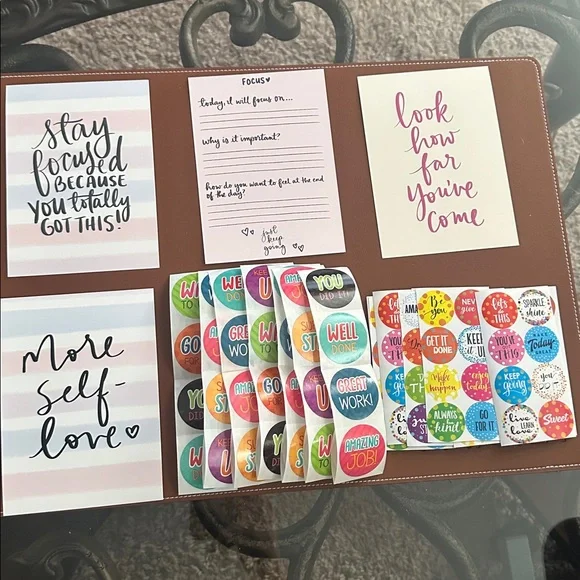 Motivational Goal Cards & 100 Inspirational Stickers ~ NEW - Picture 6 of 8